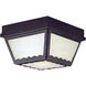 Wavy 2 Light 9.5 inch Black Outdoor Flush Mount
