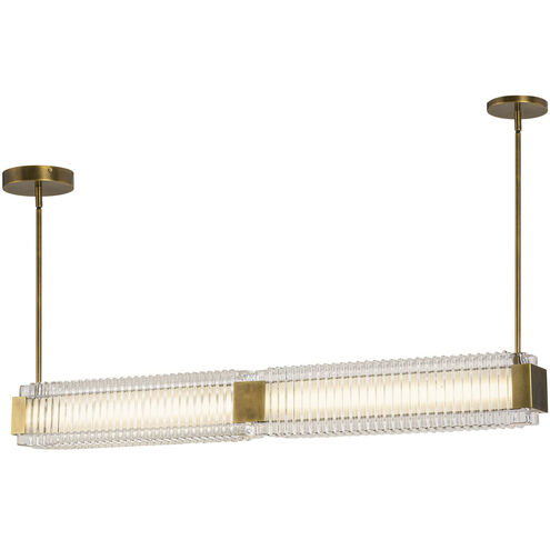 Alai LED 47 inch Vintage Brass Linear Pendant Ceiling Light