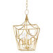 Green Point 4 Light 11.75 inch Gold Leaf Pendant Ceiling Light