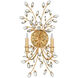 Forget-Me-Not 2 Light 14 inch Chinois Gold Leaf Wall Sconce Wall Light