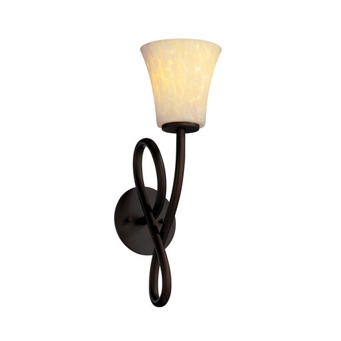 Fusion 1 Light 6 inch Dark Bronze Wall Sconce Wall Light in Droplet, Round Flared, Incandescent