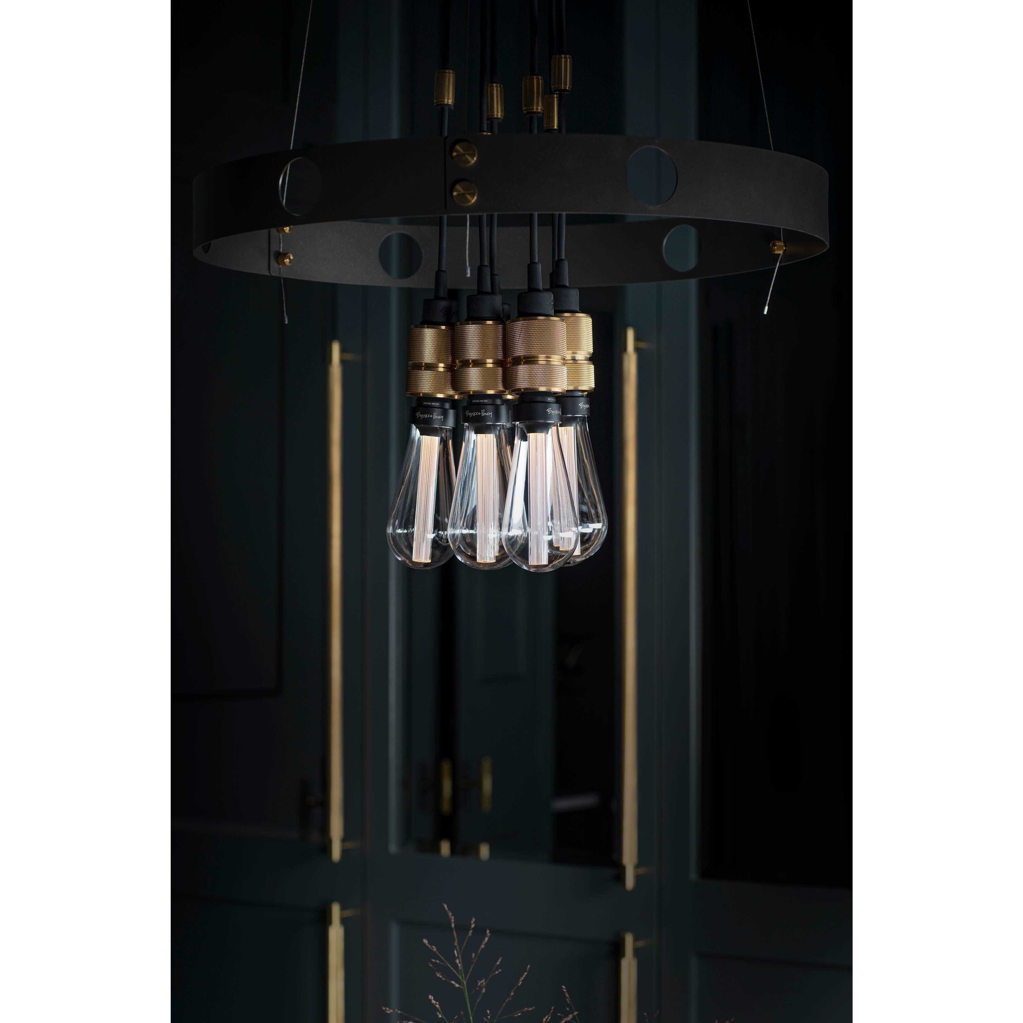 Hero LED 31.5 inch Graphite / Brass Chandelier Ceiling Light