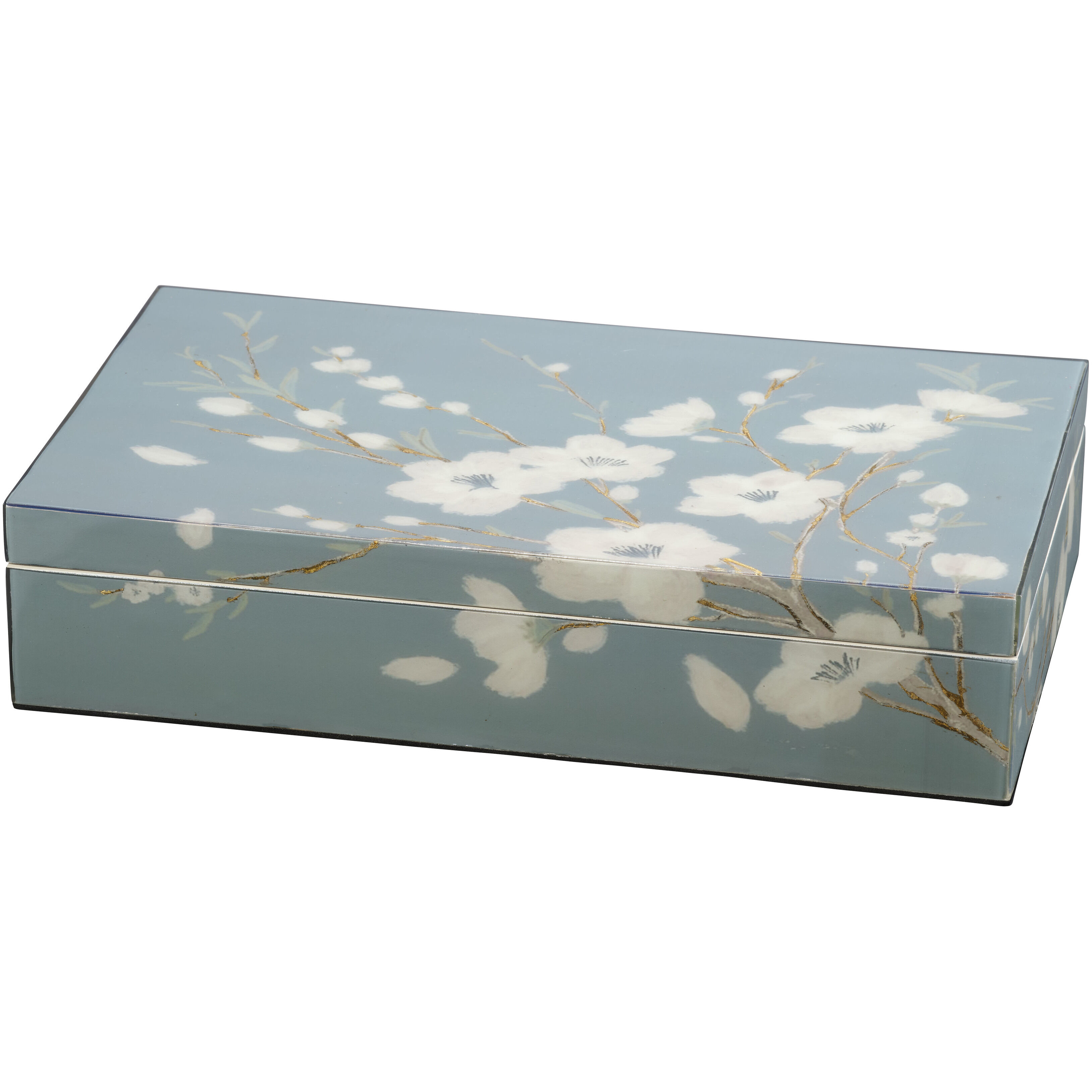 Bouquet 14 inch Slate Blue and White Box, Inline