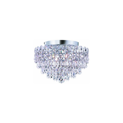 Century 4 Light 12 inch Chrome Flush Mount Ceiling Light in Royal Cut