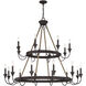 Sienna 20 Light 48 inch Artisan Rust Chandelier Ceiling Light