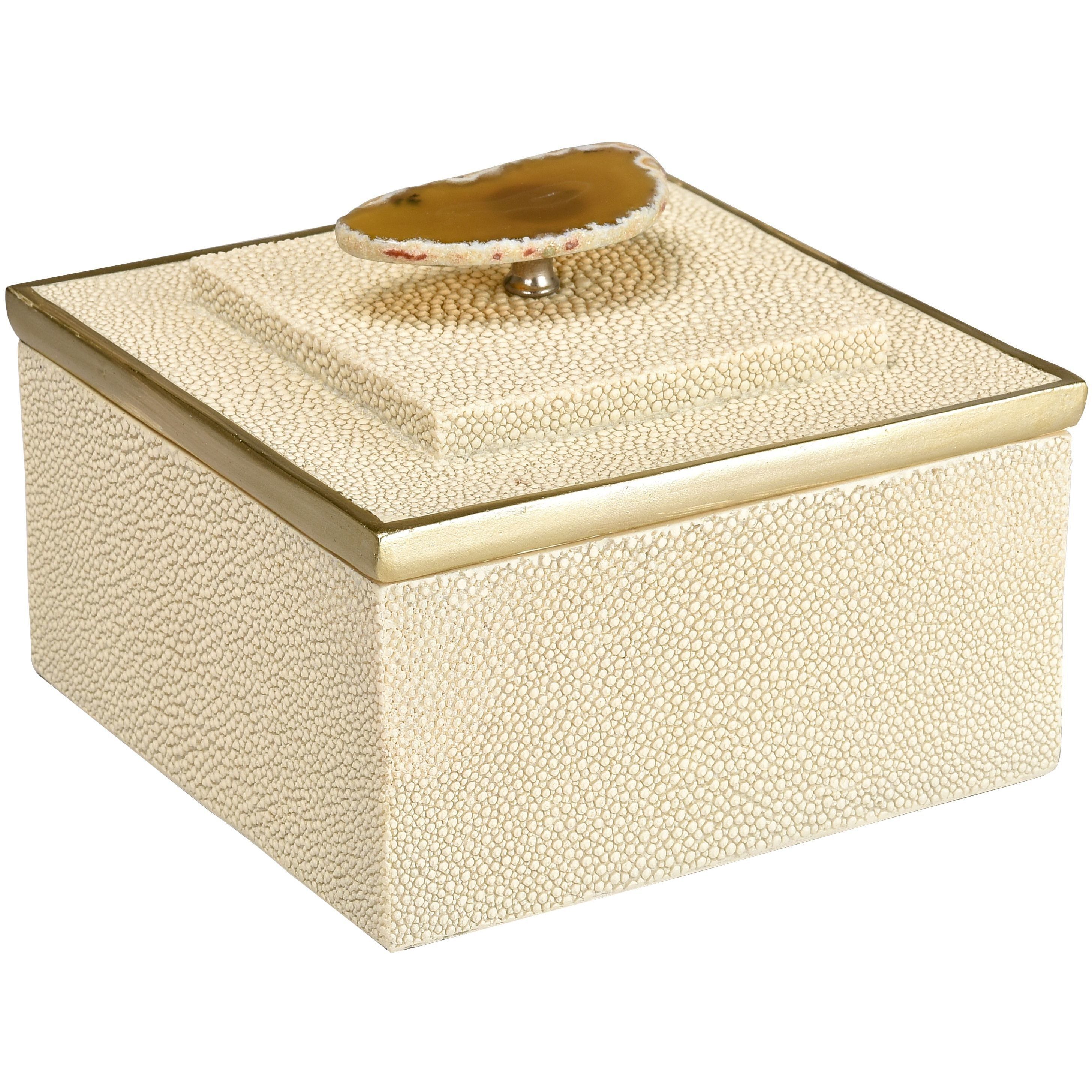 Brenner 5.25 X 5.25 inch Ivory with Brown Box, Set of 2