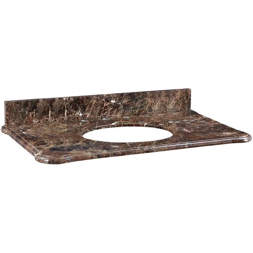 Malago 37 X 22 X 1 inch Dark Brown with Light Brown Vanity Top in Dark Emperador Marble, Undermount Sink