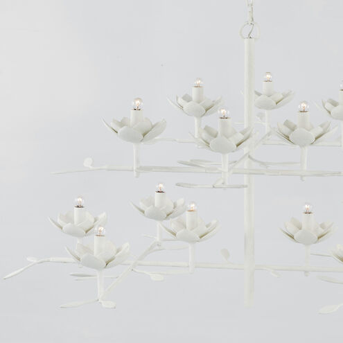 Julie Neill Clementine LED 52.75 inch Plaster White Tiered Chandelier Ceiling Light