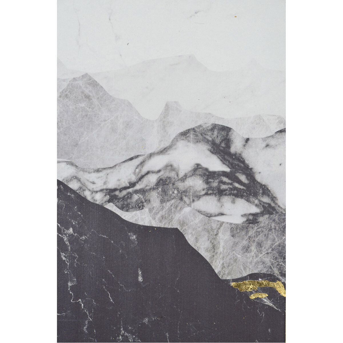 Manford Matte and Gold Leaf Accent Wall Art, Small