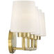 Capra 4 Light 31 inch Warm Brass Bathroom Vanity Light Wall Light, Essentials