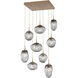 Cosmos LED LED 32 inch Novel Brass Chandelier Ceiling Light, Square Multi-Port