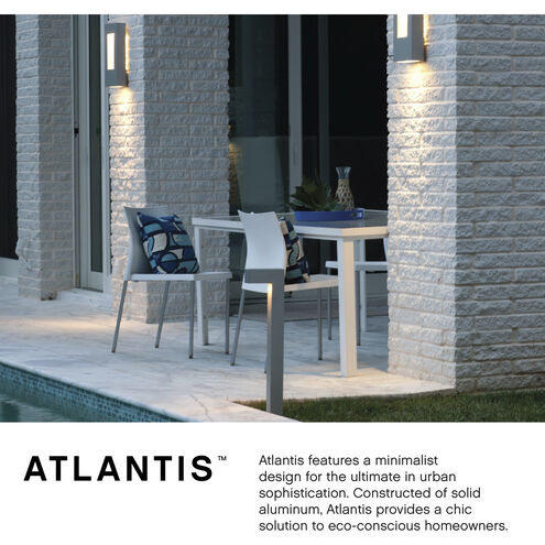 Atlantis LED 6 inch Titanium Outdoor Wall Mount Lantern, Up/Down Light