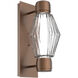 Aalto Mandrel Sconce Wall Light in 3000K LED, Burnished Bronze, Optic Rib Clear