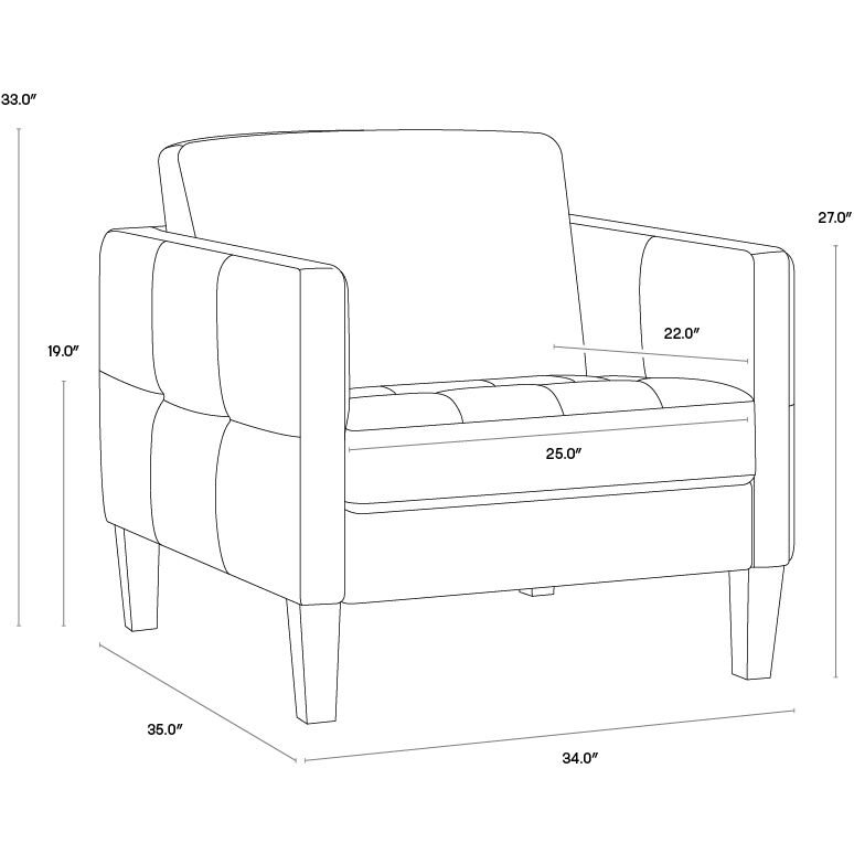 Karmelo Cognac Leather Armchair
