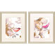 Bird Chatter Pink and Multi and Gray and White Framed Art, Propac