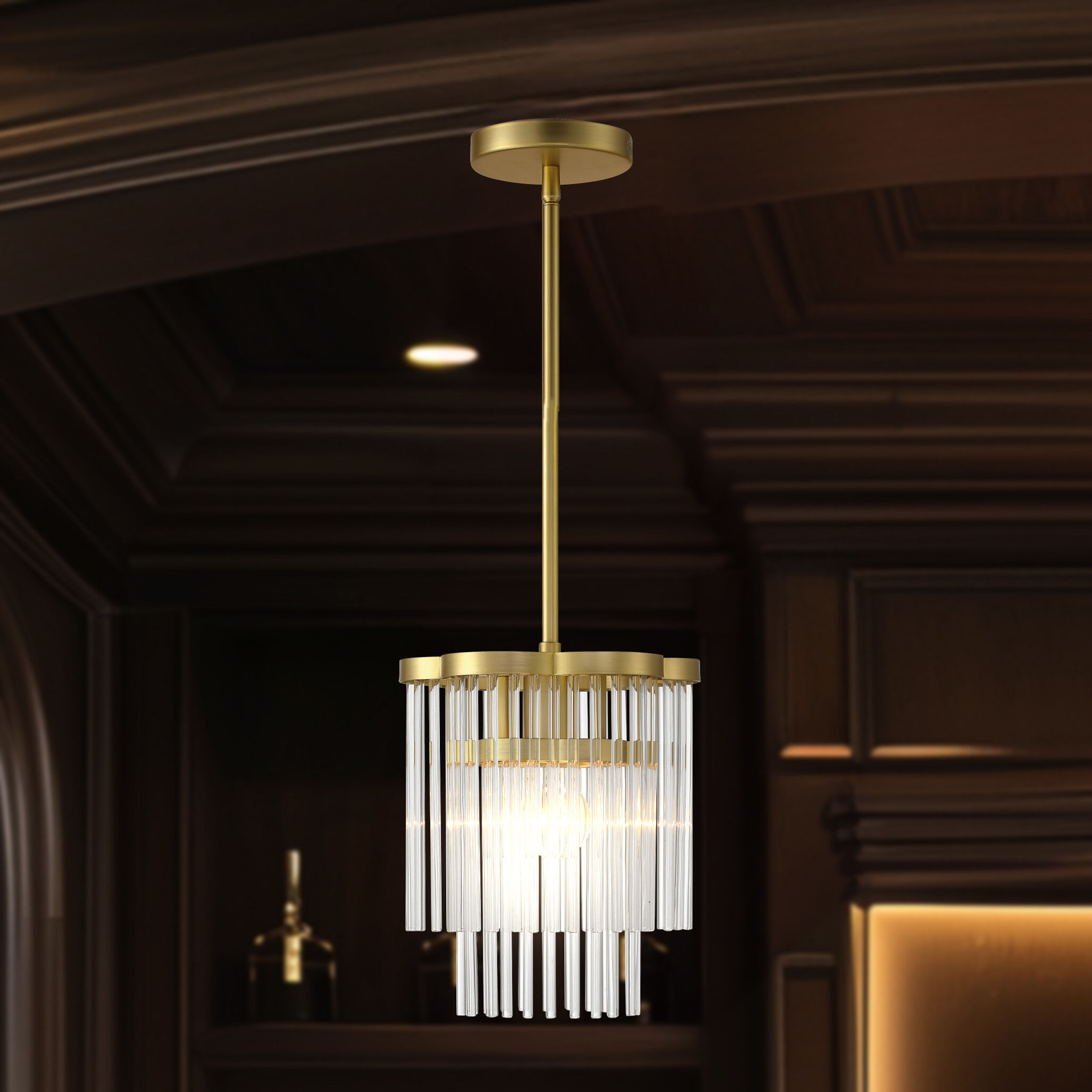 Azura 1 Light 8.63 inch Heirloom Brass Mini-Pendant Ceiling Light