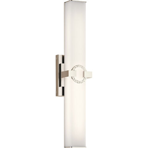 Bordeaux LED 22 inch Polished Nickel Linear Bath Medium Wall Light, Medium