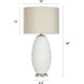 Cameron 36 inch 100.00 watt White and Antique Brass and Clear Table Lamp Portable Light
