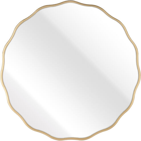 Dora 28 X 28 inch Brass with Clear Wall Mirror