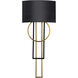 Sartre LED 4 inch Black and Aged Brass ADA Wall Sconce Wall Light