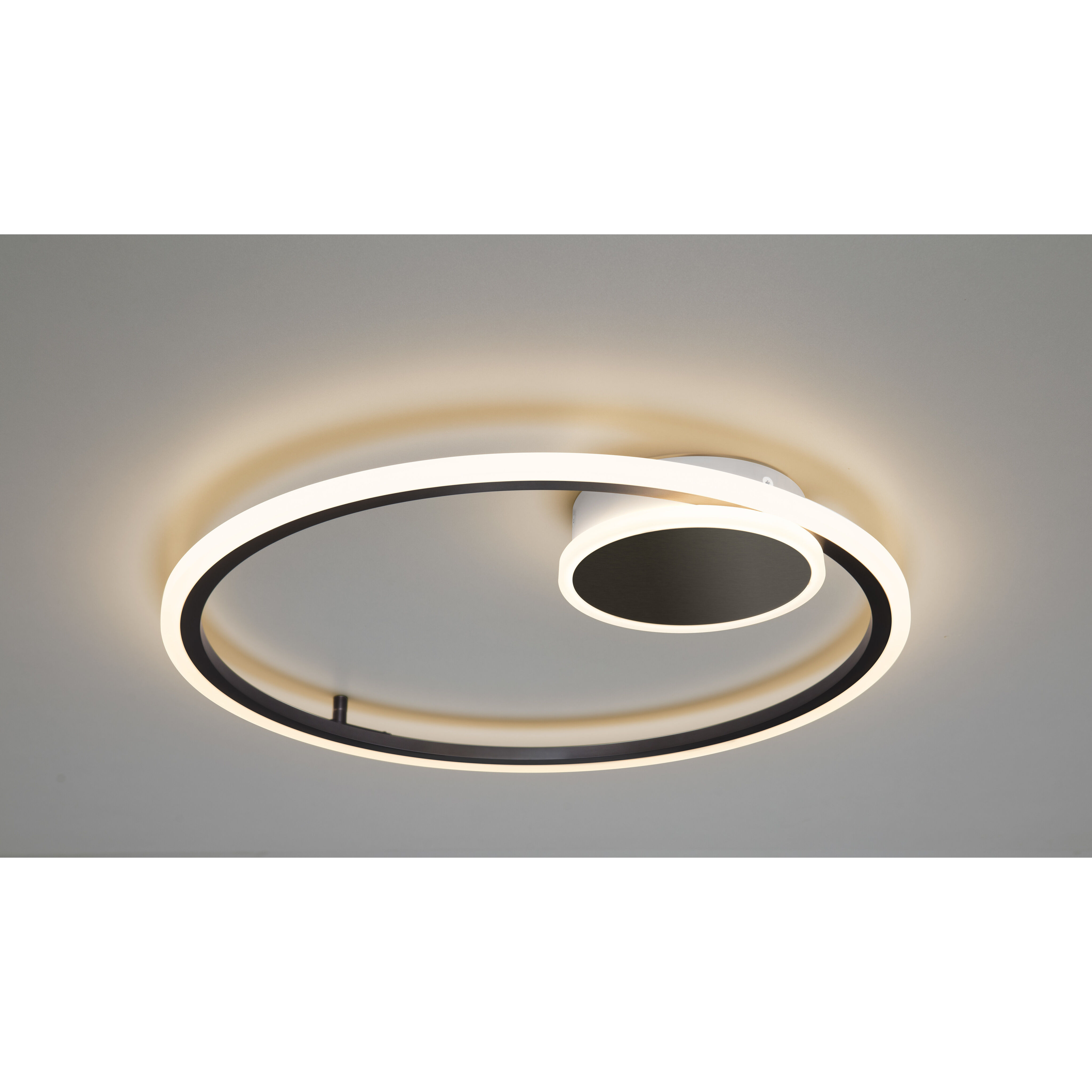 Miracle LED 17.7 inch Satin Dark Gray Semi-Flush Mount Ceiling Light