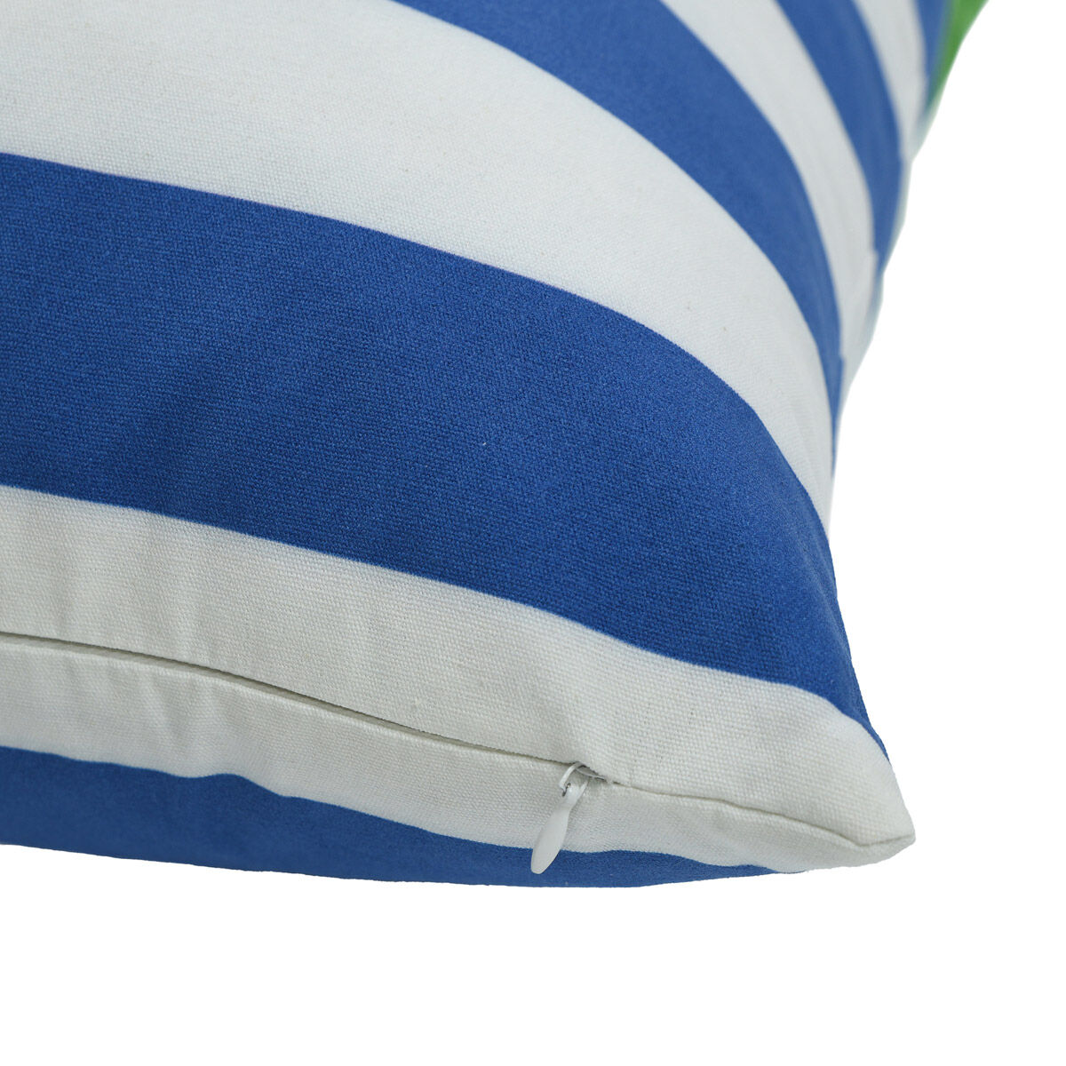 Dann Foley 24 inch Green and White and Navy Blue Decorative Pillow