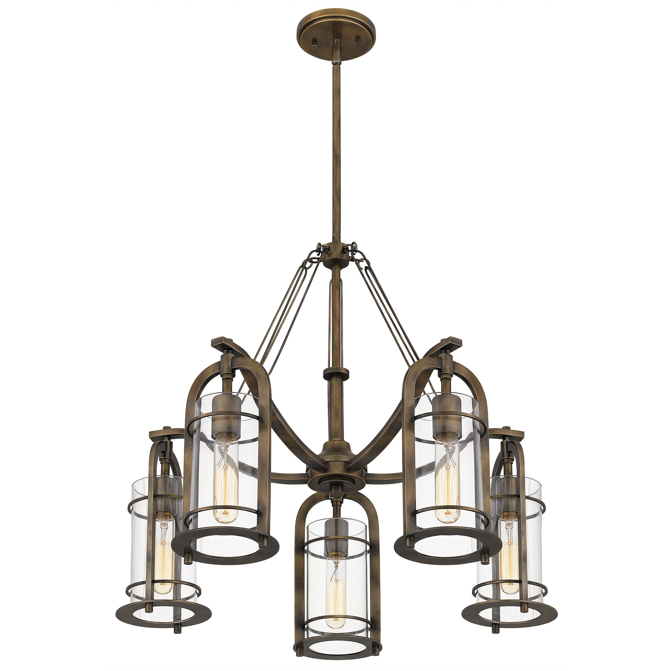 Toscana 5 Light 26 inch Statuary Bronze Chandelier Ceiling Light