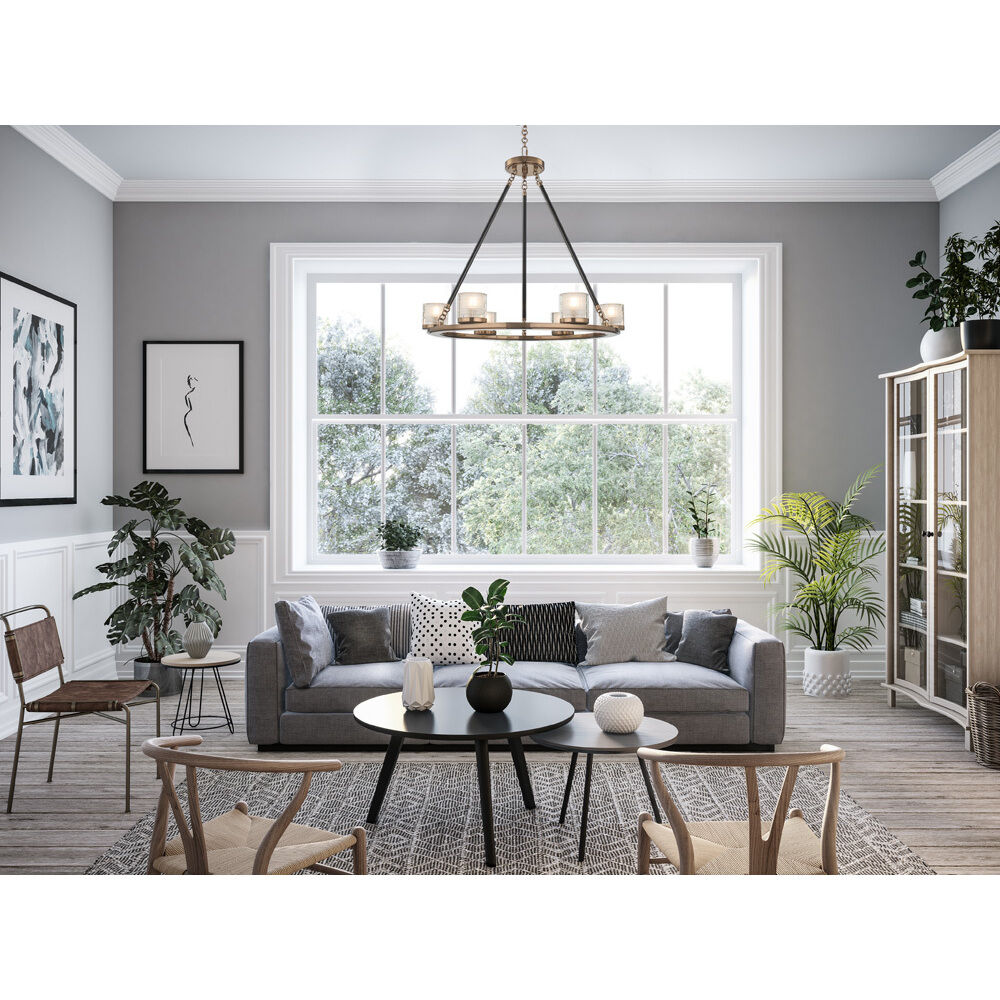 Library LED 24 inch Library Brass Chandelier Ceiling Light