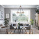 Library LED 15 inch Library Brass Chandelier Ceiling Light