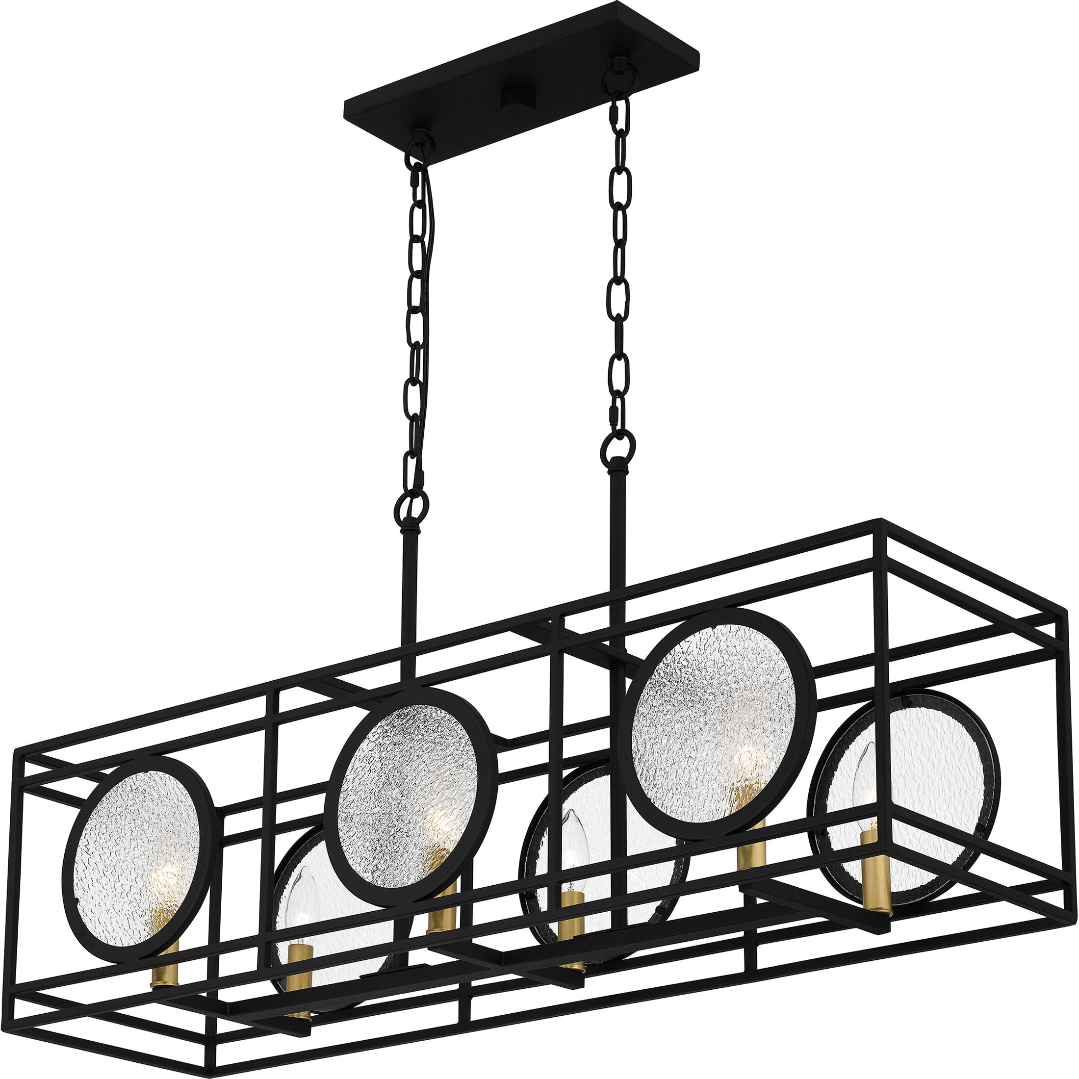 Chalamont 6 Light 36 inch Earth Black Island Light Ceiling Light