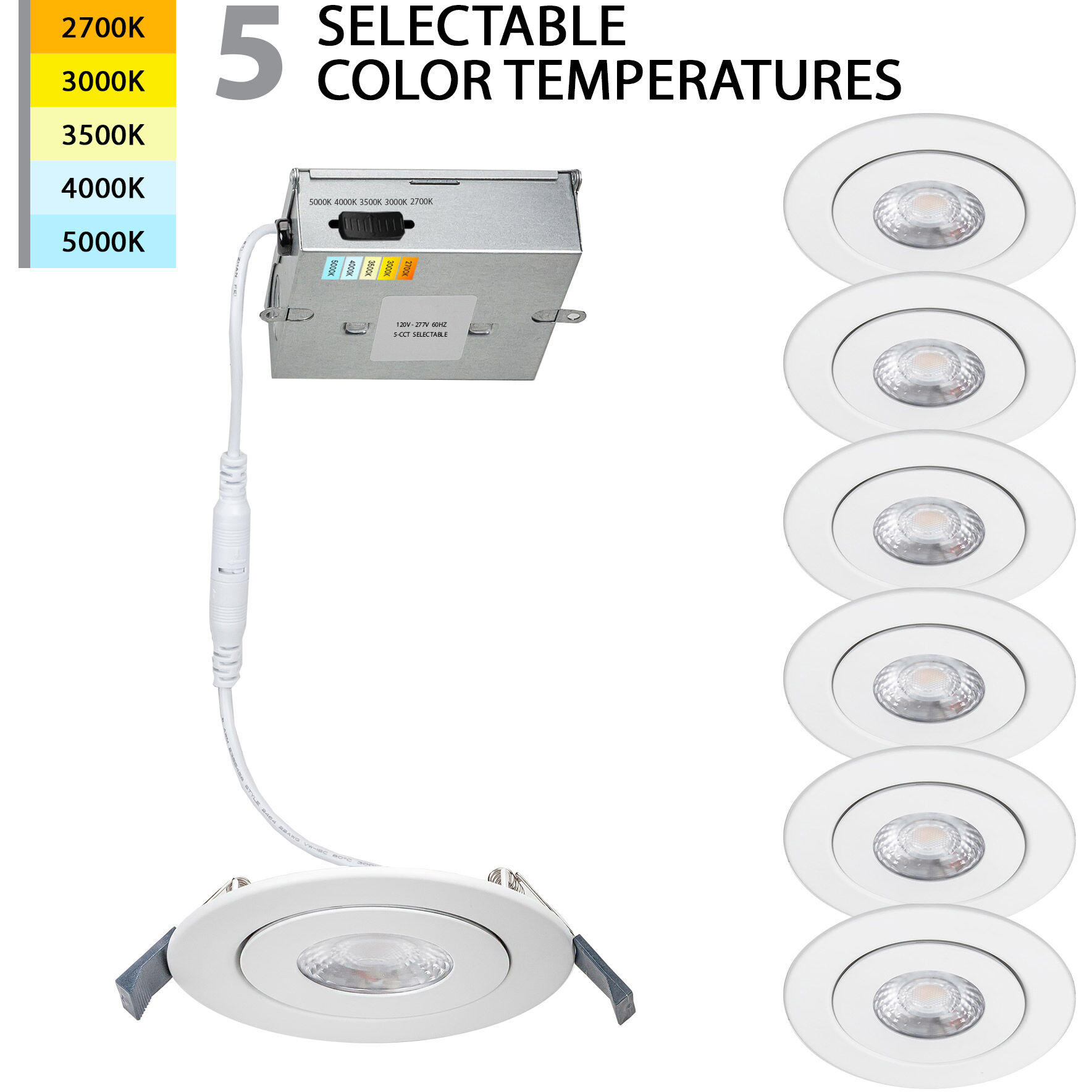 Lotos LED White Complete Kit Recessed Lighting