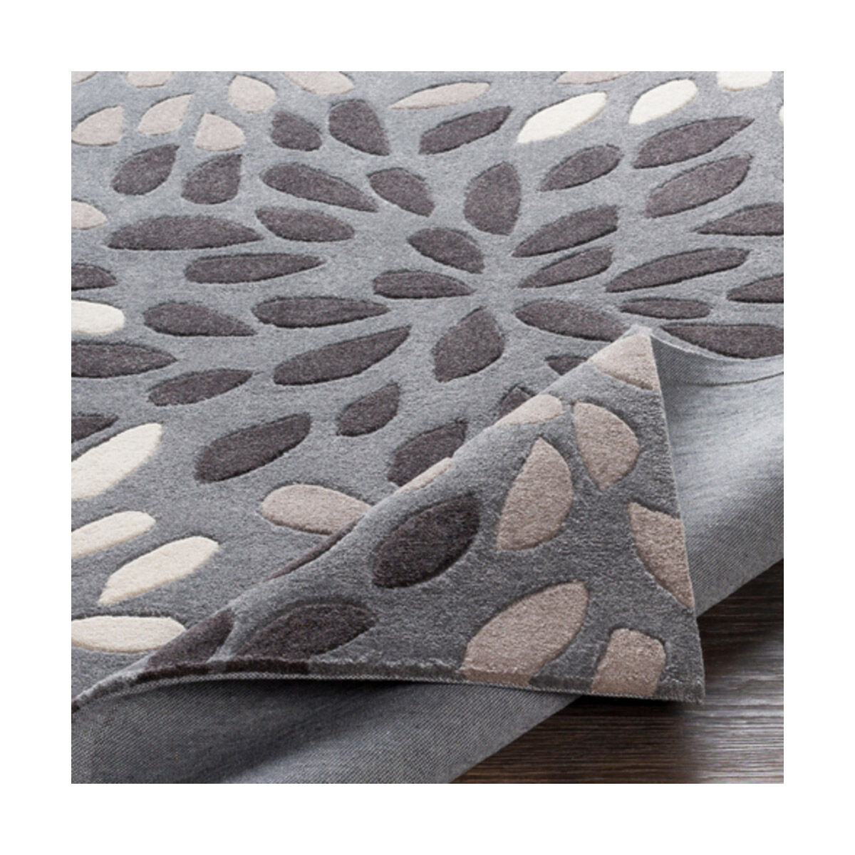 Cosmopolitan 96 X 30 inch Charcoal/Black/Taupe/Ivory Rugs, Polyester