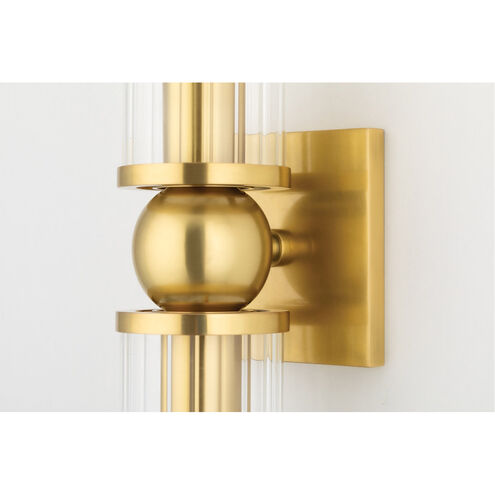 Malone 2 Light 4.5 inch Aged Brass ADA Wall Sconce Wall Light