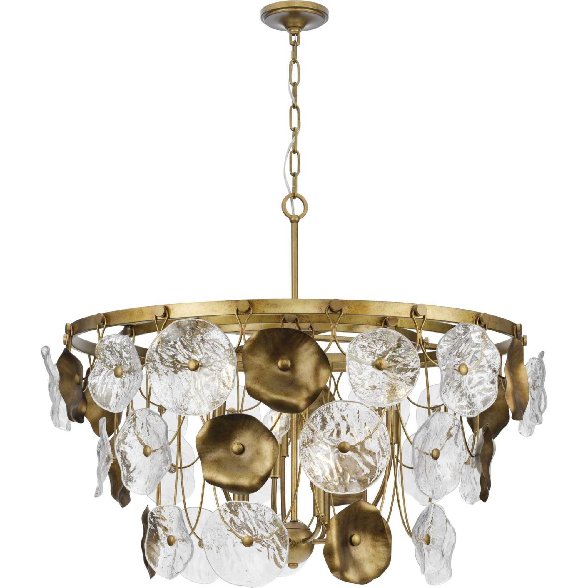Loretta 9 Light 36 inch Gold Ombre Chandelier Ceiling Light, Design Series