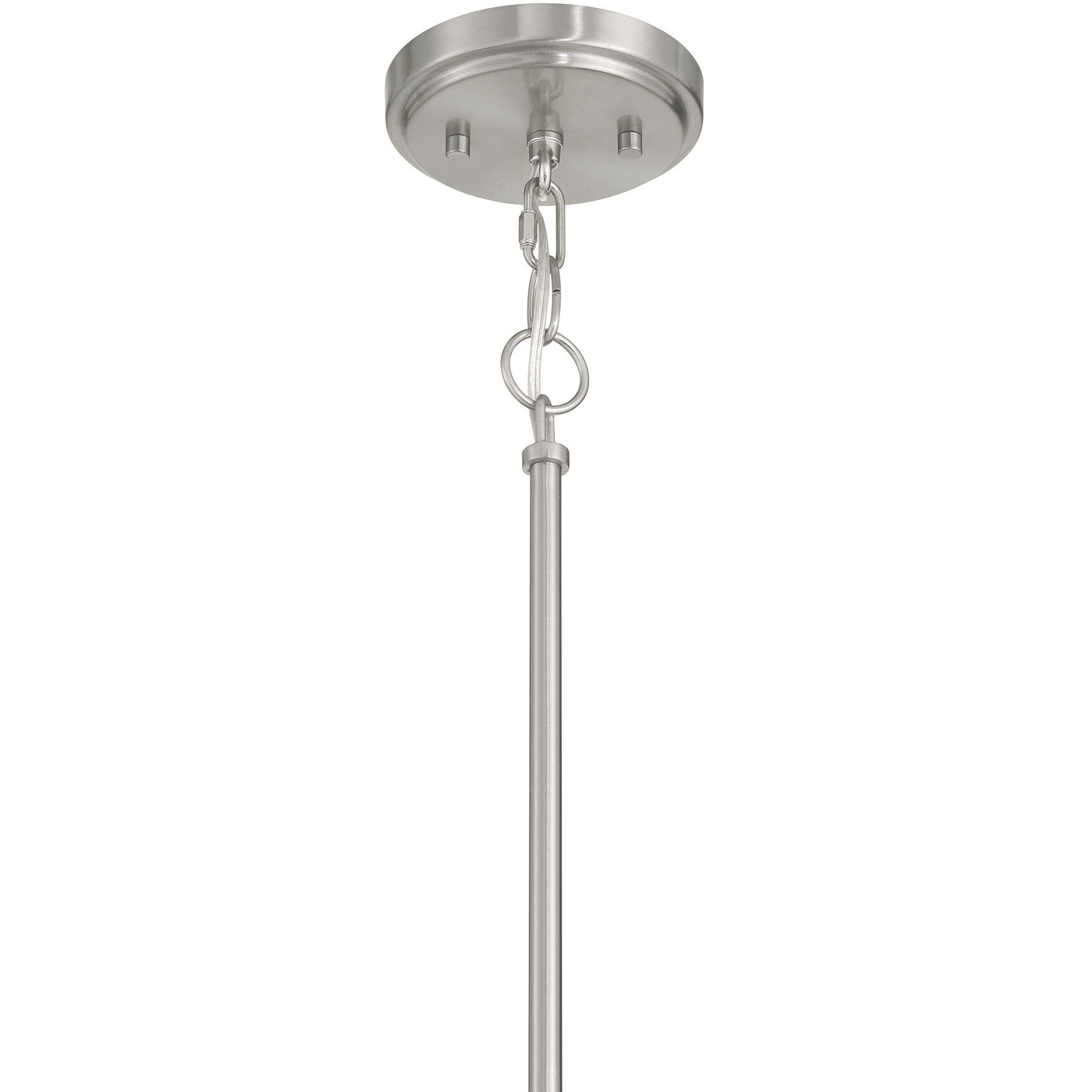 Scandinavian 1 Light 15 inch Brushed Nickel Pendant Ceiling Light