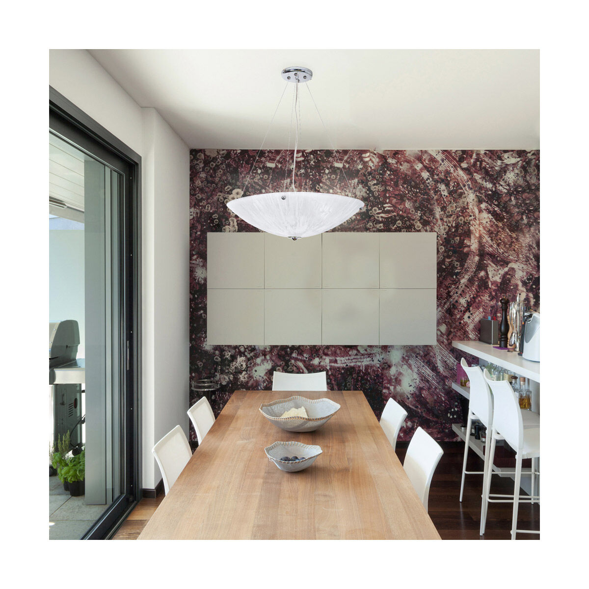 North Side 3 Light 21 inch Chrome Chandelier Ceiling Light, The Way