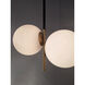 Vesper 2 Light 9.75 inch Satin Brass and Black Single Pendant Ceiling Light