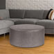 Universal 18 inch Glam Zinc Round Ottoman with Slipcover