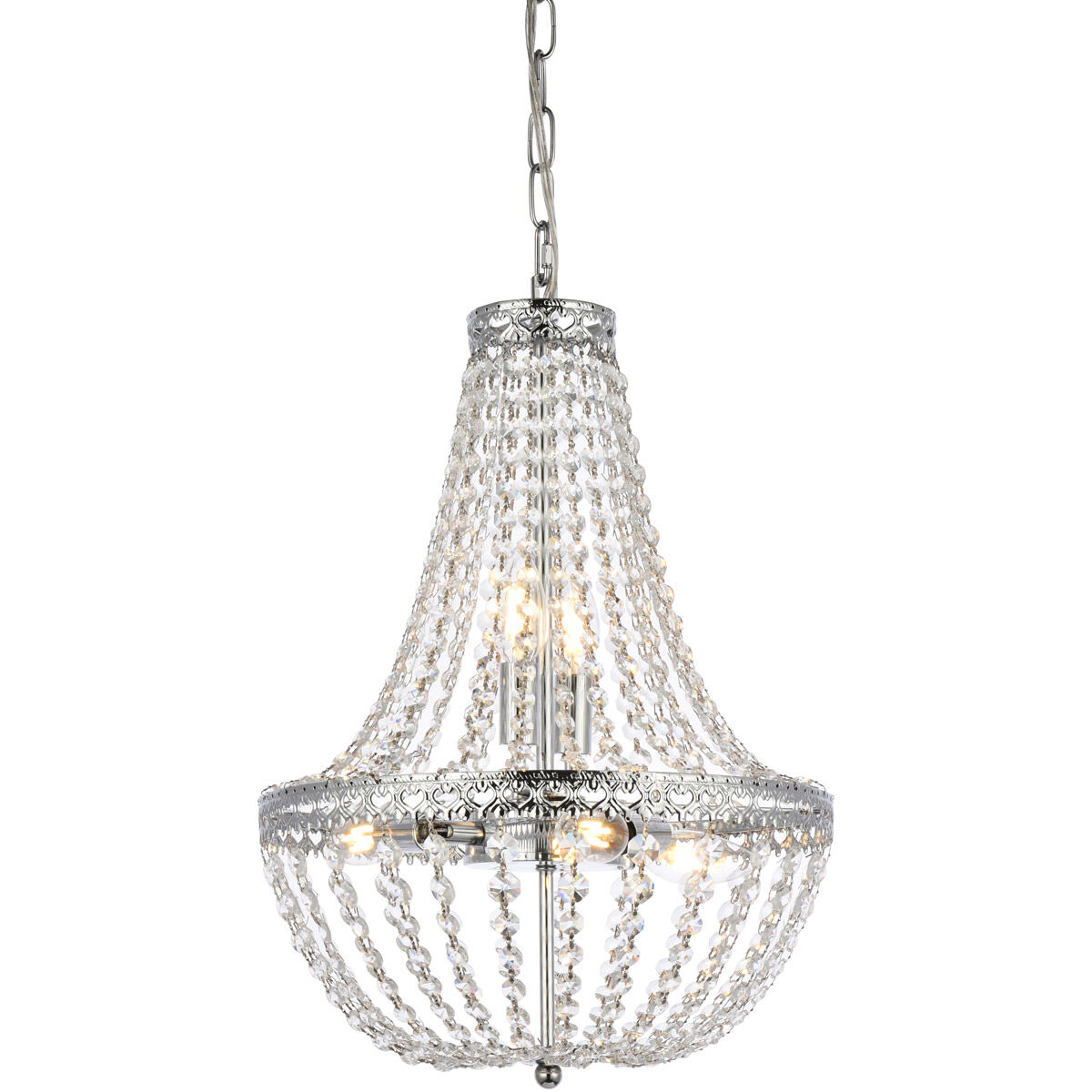 Valeria 5 Light 14 inch Chrome Pendant Ceiling Light