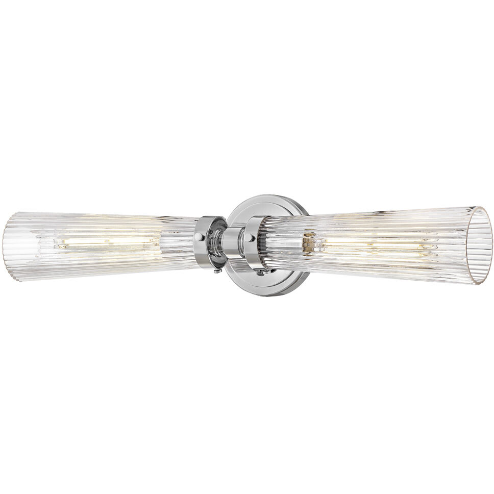 Jude 2 Light 24 inch Polished Nickel Bath Light Wall Light