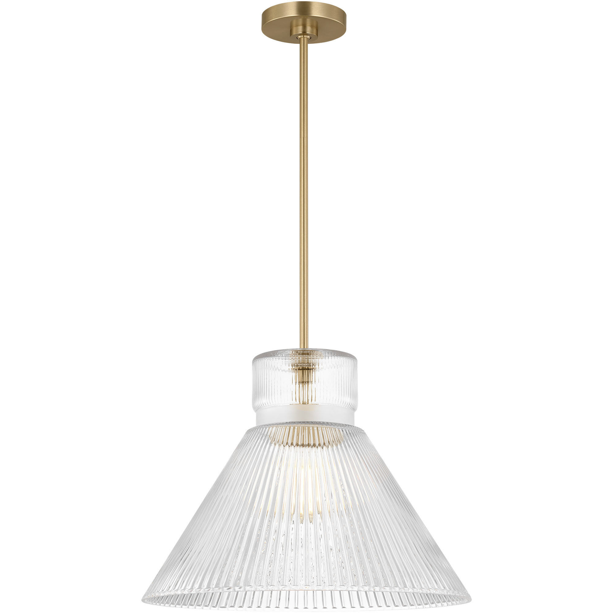 Drew & Jonathan Liouet 1 Light 18 inch Satin Brass Pendant Ceiling Light, Large