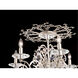 Filigrae 6 Light Antique Silver Semi-Flush Mount Ceiling Light