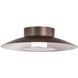 Yep Luma LED 11.75 inch Coffee Silver Flush Mount Ceiling Light