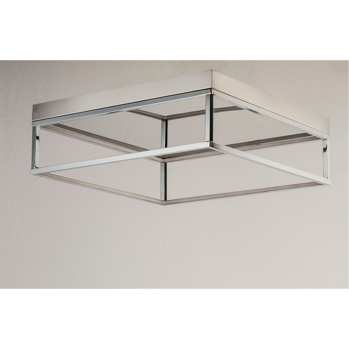 4 Square LED 20 inch Polished Chrome Flush Mount Chandelier Ceiling Light
