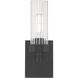 Lida 1 Light 5.25 inch Matte Black Vanity Light Wall Light