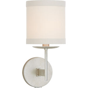 kate spade new york Walker 1 Light 5.5 inch Burnished Silver Leaf Sconce Wall Light in Cream Linen, Small
