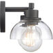 Julian Vanity Light Wall Light in Matte Black