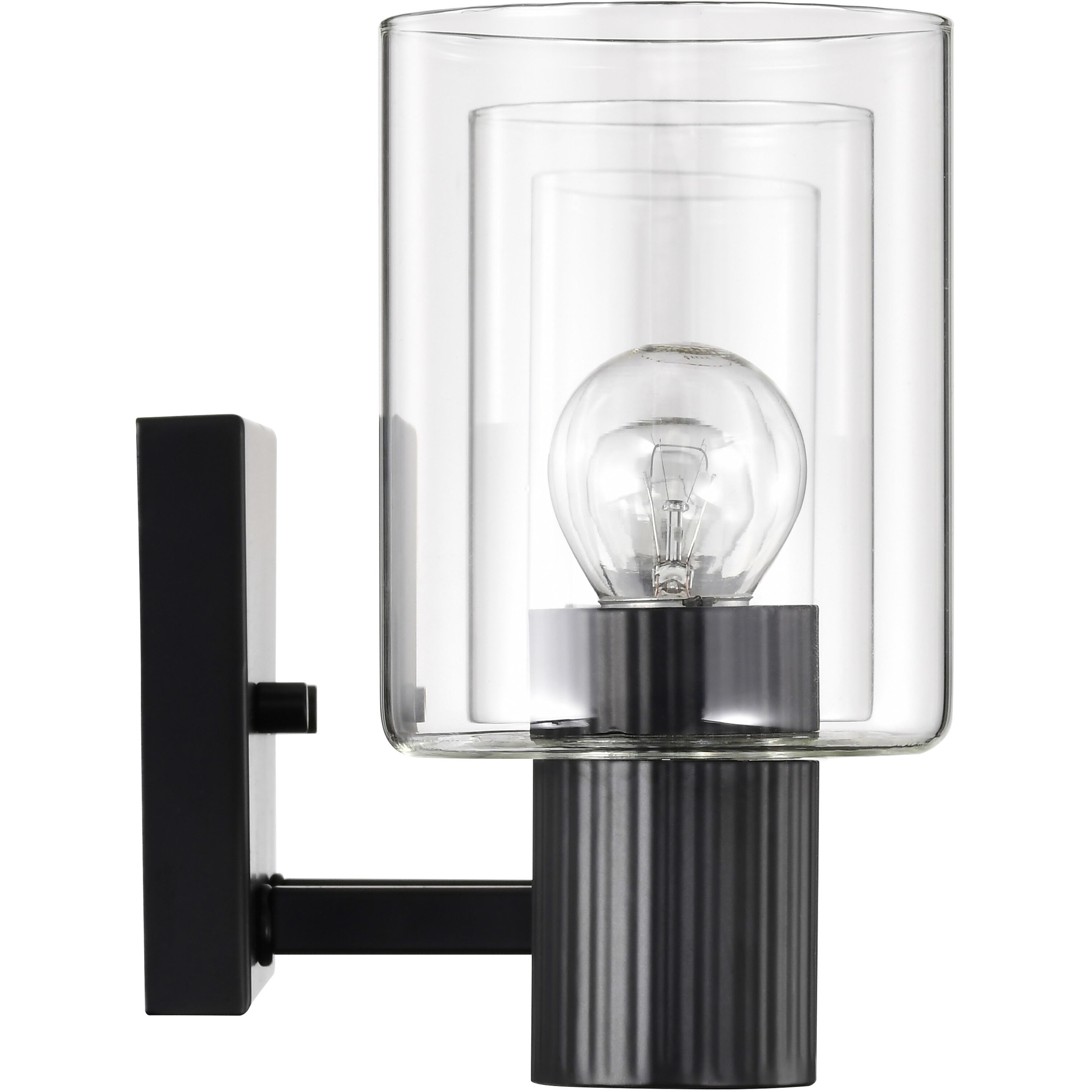 Clarksville 3 Light 24 inch Matte Black Vanity Light Wall Light