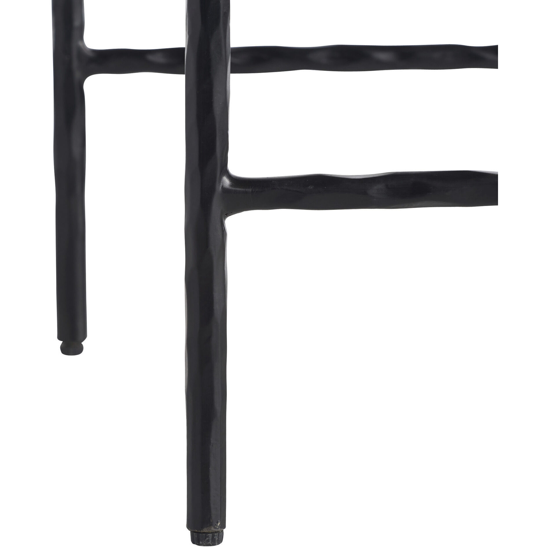 Barbana 33 inch Oxford White and Natural Iron Counter Stool