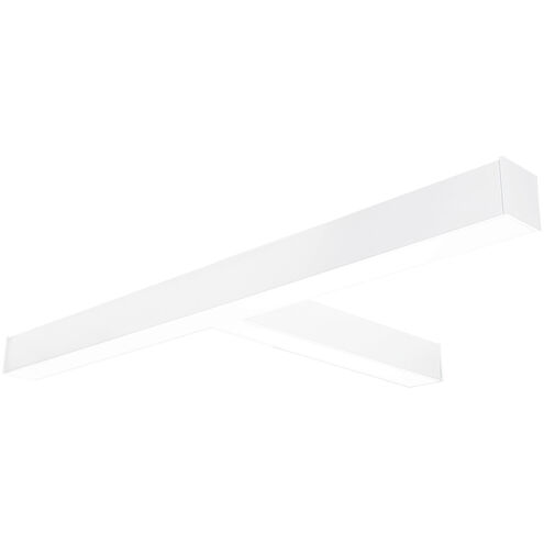 L-Line 19 inch White LED Direct Linear Ceiling Light, Selectable Lumens, Selectable CCT